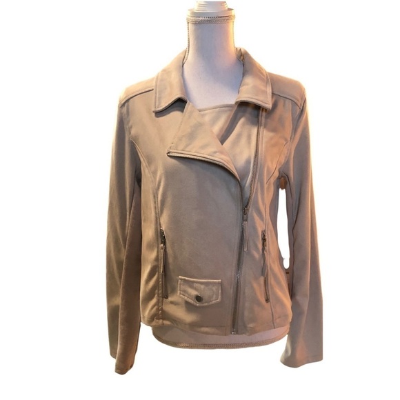 THREAD & SUPPLY - Womens light grey short jacket size medium - Picture 1 of 11
